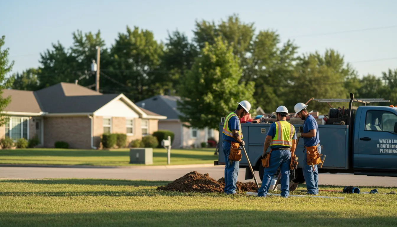 Residential water line and bathroom plumbing service in Leigh, NE